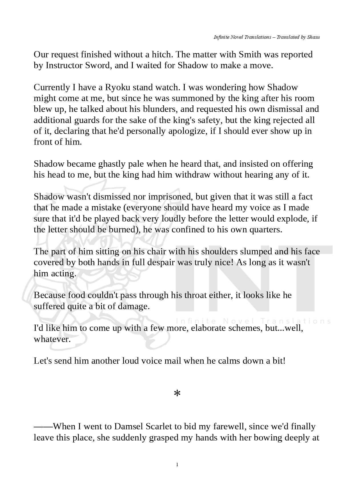 Read on Infinite Novel Translations!